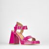 Donna Barca | Sandali Tacco Alto Tacco 8 Cm In Pelle Rosa