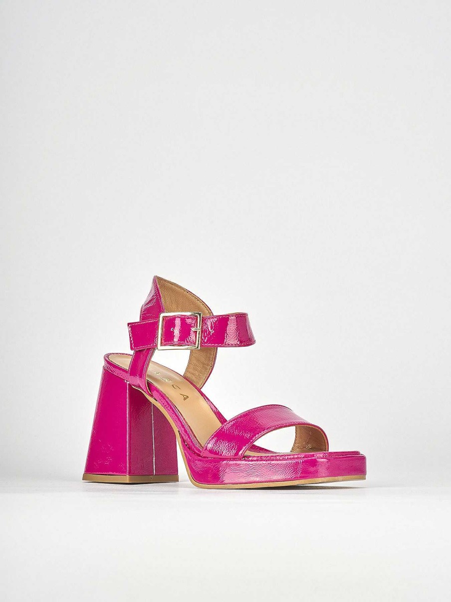 Donna Barca | Sandali Tacco Alto Tacco 8 Cm In Pelle Rosa