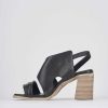 Donna Barca | Sandali Tacco Alto Tacco 7 Cm In Pelle Nera