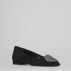 Donna Barca | Scarpe Basse Tacco 1 Cm In Camoscio Nero