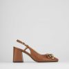 Donna Barca | Decollete Tacco 8 Cm In Pelle Marrone