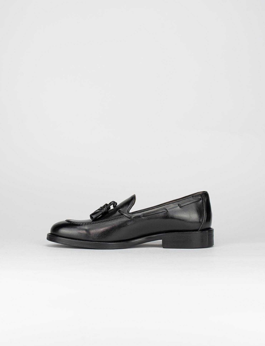 Uomo Barca | Mocassini Tacco 1 Cm In Pelle Nera