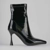 Donna Barca | Stivaletti Tacco Alto Tacco 7 Cm In Vernice Nera