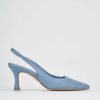 Donna Barca | Decollete Tacco 7 Cm In Pelle Azzurra