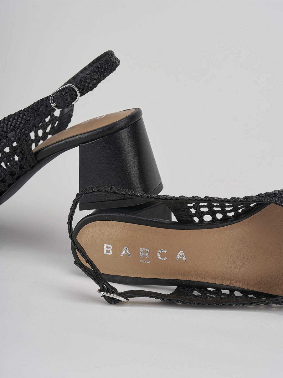 Donna Barca | Decollete Tacco 5 Cm In Pelle Nera