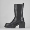 Donna Barca | Stivaletti Tacco Alto Tacco 5 Cm In Pelle Nera