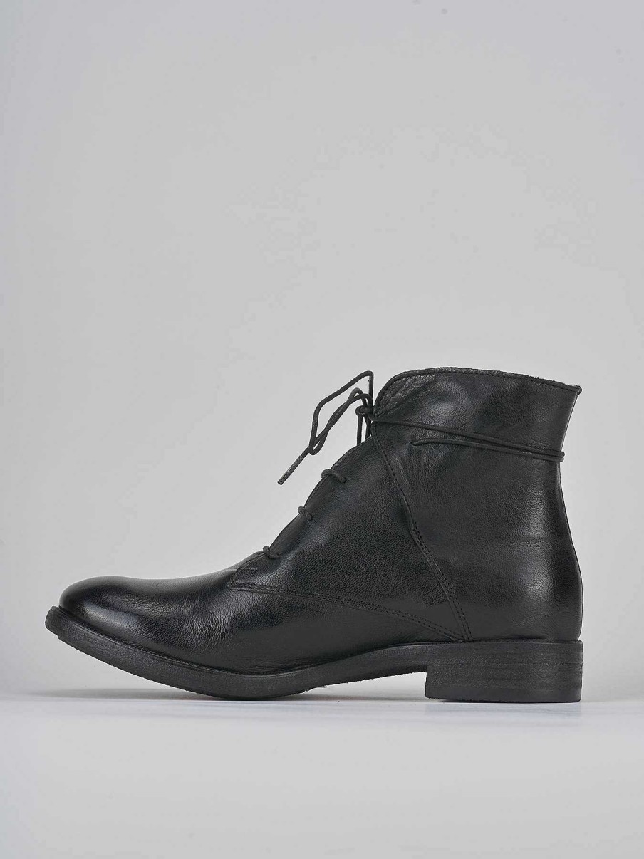 Donna Barca | Anfibio Tacco 1 Cm In Pelle Nera