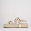 Donna Barca | Sandali Tacco Basso Tacco 3 Cm In Pelle Beige