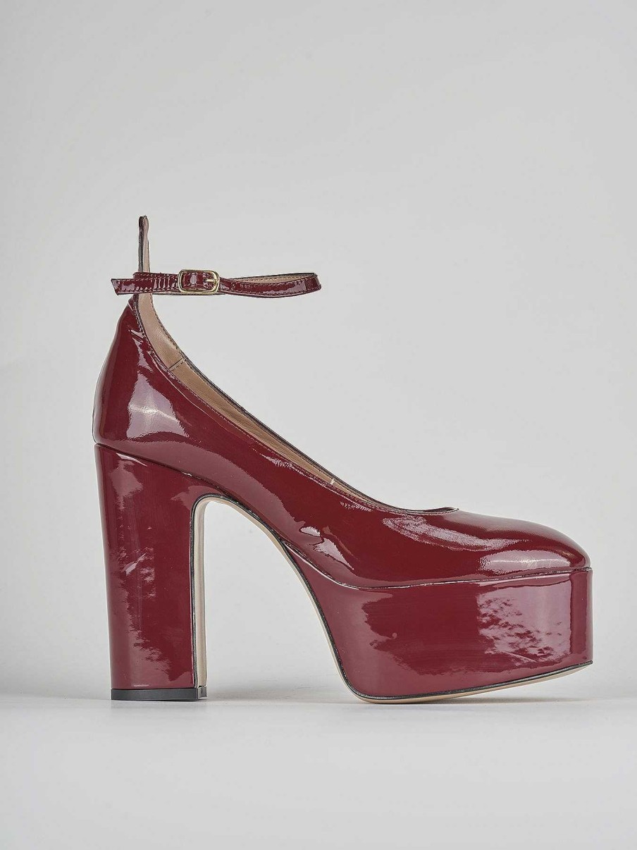 Donna Barca | Decollete Tacco 8 Cm In Vernice Bordeaux