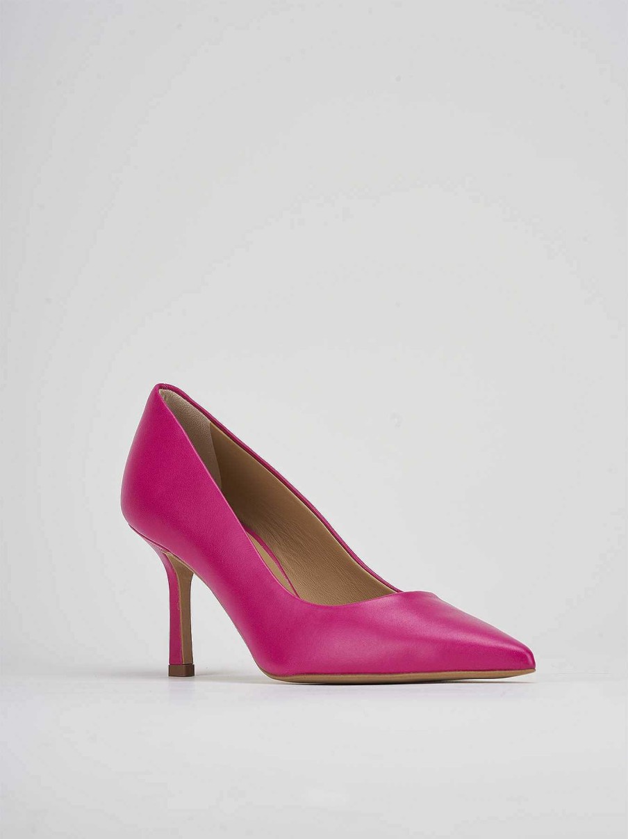 Donna Barca | Decollete Tacco 7 Cm In Pelle Rosa