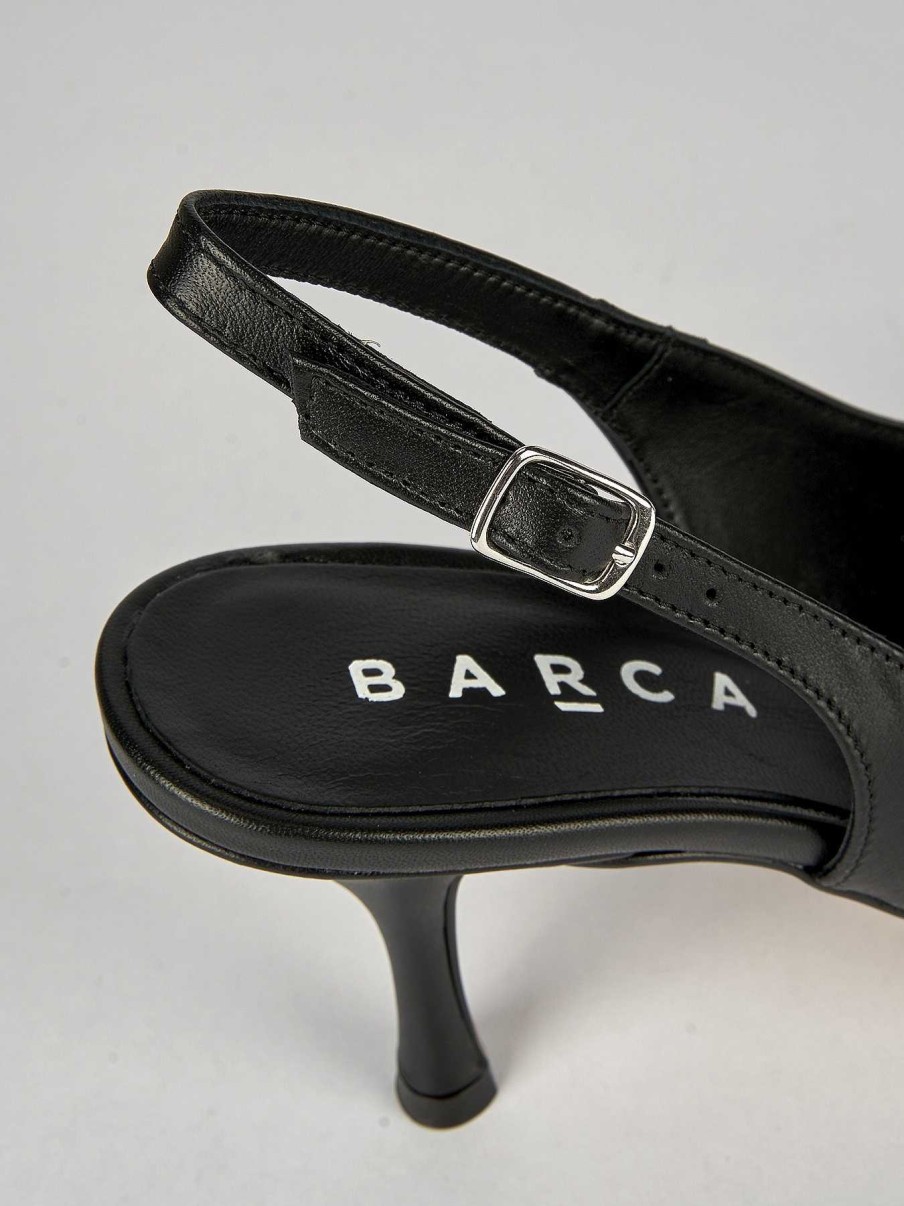 Donna Barca | Decollete Tacco 5 Cm In Pelle Nera