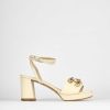 Donna Barca | Sandali Tacco Alto Tacco 7 Cm In Pelle Beige