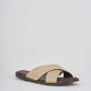 Donna Barca | Pantofole Tacco 1 Cm In Pelle Beige