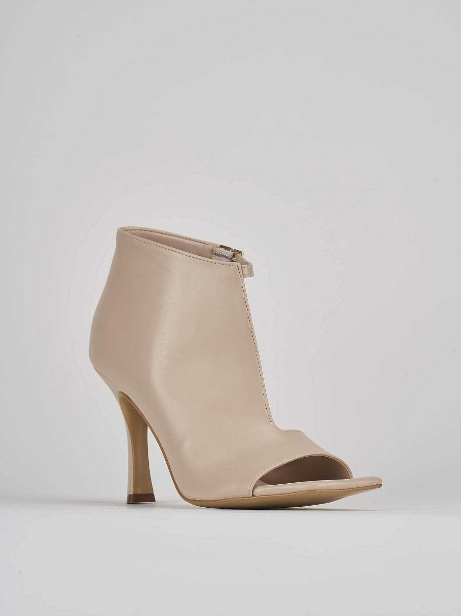 Donna Barca | Sandali Tacco Alto Tacco 8 Cm In Pelle Beige