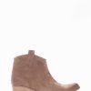 Donna Barca | Stivaletti Tacco Basso Tacco 4 Cm Camoscio Beige