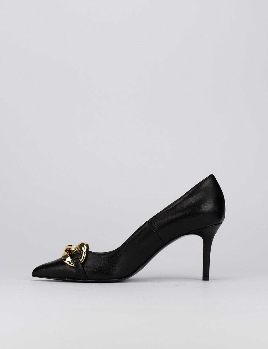 Donna Barca | Decollete Tacco 8 Cm In Pelle Nera