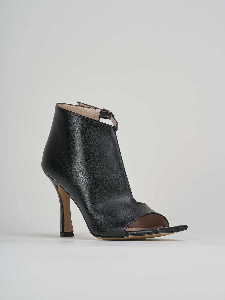 Donna Barca | Sandali Tacco Alto Tacco 8 Cm In Pelle Nera