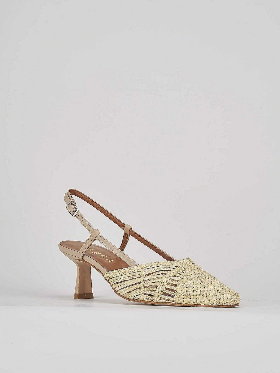 Donna Barca | Decollete Tacco 5 Cm In Pelle Beige