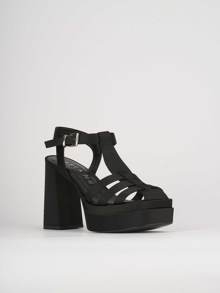 Donna Barca | Sandali Tacco Alto Tacco 10 Cm In Pelle Nera