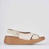 Donna Barca | Zeppa Tacco 6 Cm In Pelle Beige