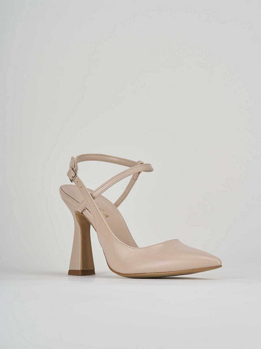 Donna Barca | Decollete Tacco 9 Cm In Pelle Beige