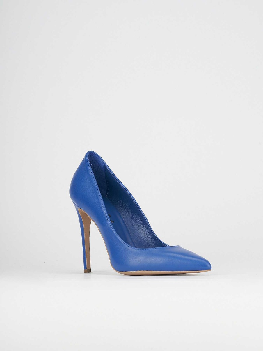 Donna Barca | Decollete Tacco 10 Cm In Pelle Blu