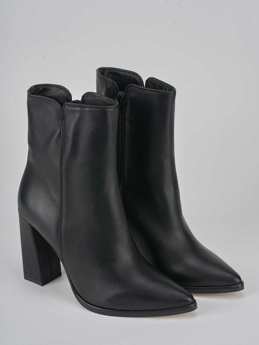 Donna Barca | Stivaletti Tacco Alto Tacco 9 Cm In Pelle Nera