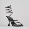 Donna Barca | Sandali Tacco Alto Tacco 10 Cm In Pelle Nera