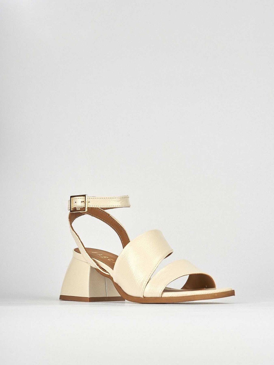 Donna Barca | Sandali Tacco Alto Tacco 5 Cm In Pelle Beige