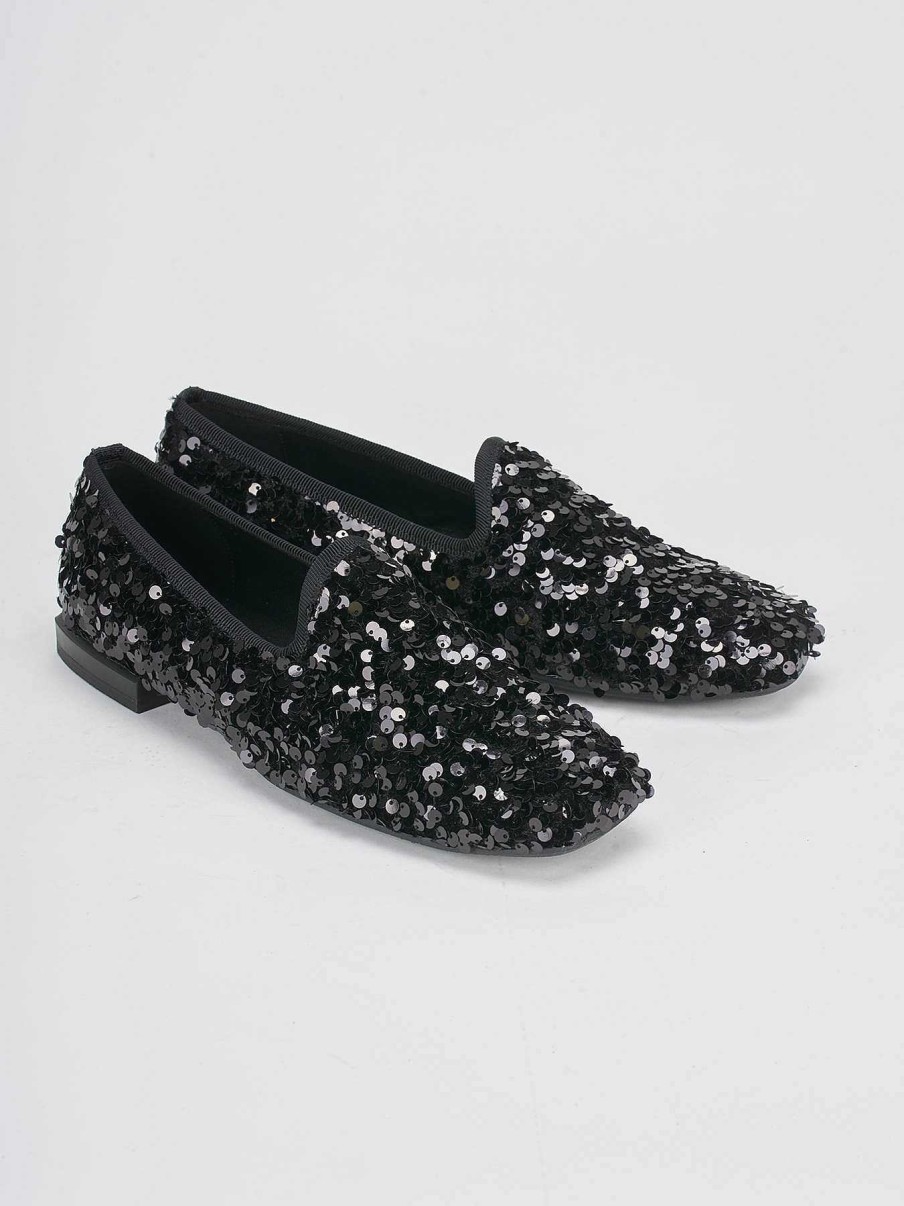 Donna Barca | Scarpe Basse Tacco 1 Cm In Pelle Nera