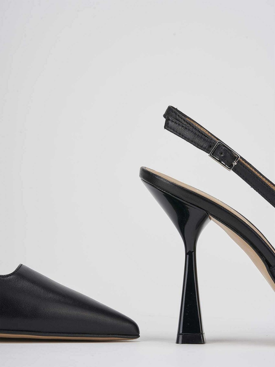 Donna Barca | Decollete Tacco 9 Cm In Pelle Nera