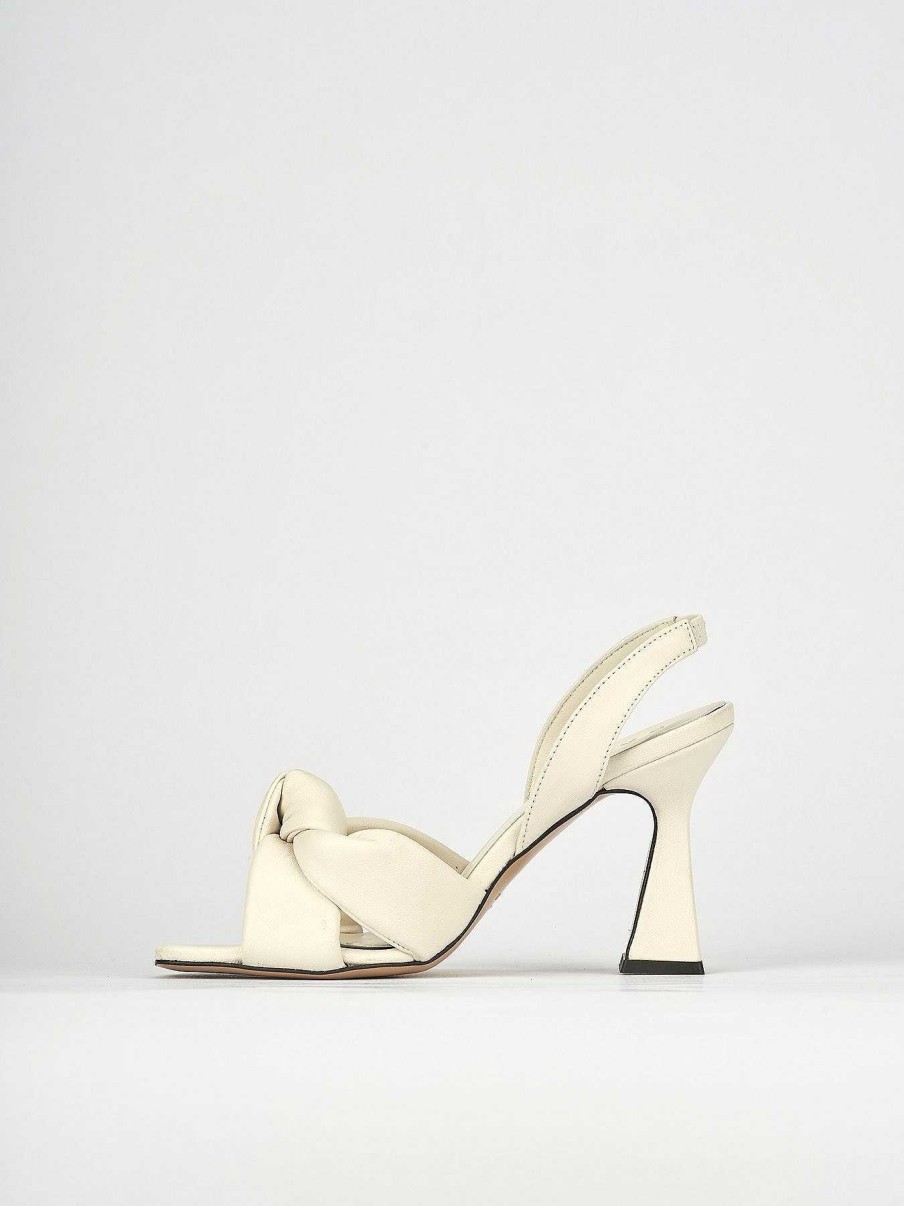 Donna Barca | Sandali Tacco Alto Tacco 9 Cm In Pelle Beige