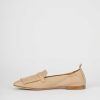 Donna Barca | Mocassini Tacco 1 Cm In Pelle Beige