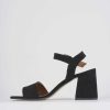 Donna Barca | Sandali Tacco 8Cm Camoscio Nero