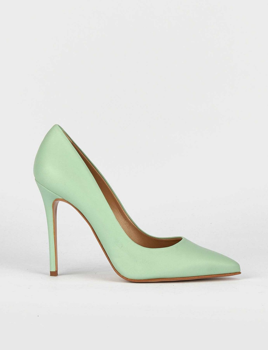 Donna Barca | Decollete Tacco 11 Cm In Pelle Verde