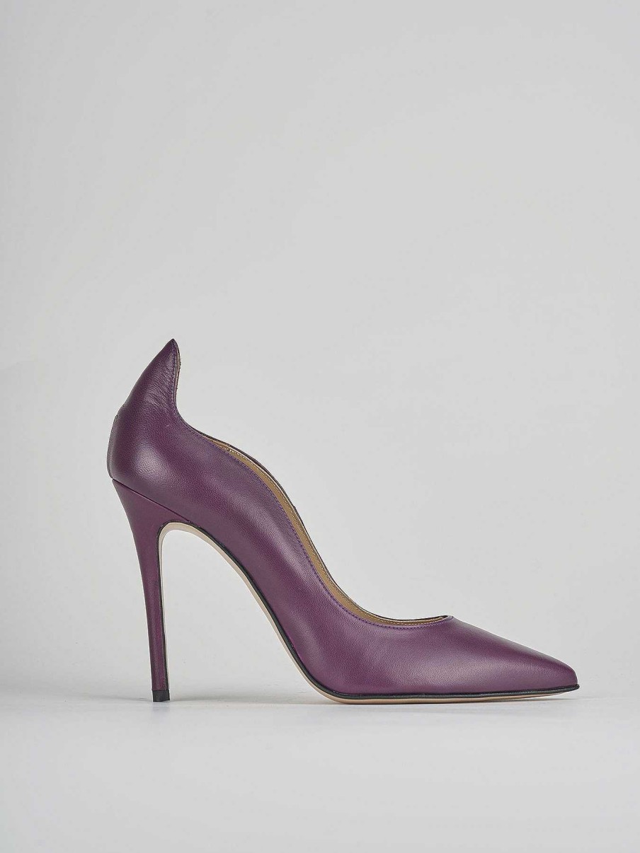 Donna Barca | Decollete Tacco 9 Cm In Pelle Viola