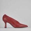 Donna Barca | Decollete Tacco 7 Cm In Pelle Rossa