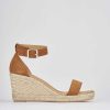 Donna Barca | Espadrillas Tacco 8 Cm In Camoscio Marrone