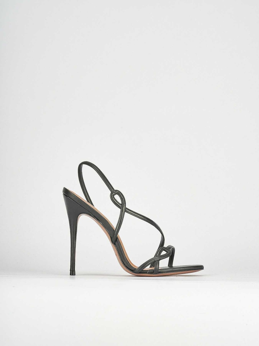 Donna Barca | Sandali Tacco Alto Tacco 12 Cm In Pelle Nera