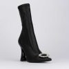 Donna Barca | Stivaletti Tacco Alto Tacco 9 Cm In Pelle Nera