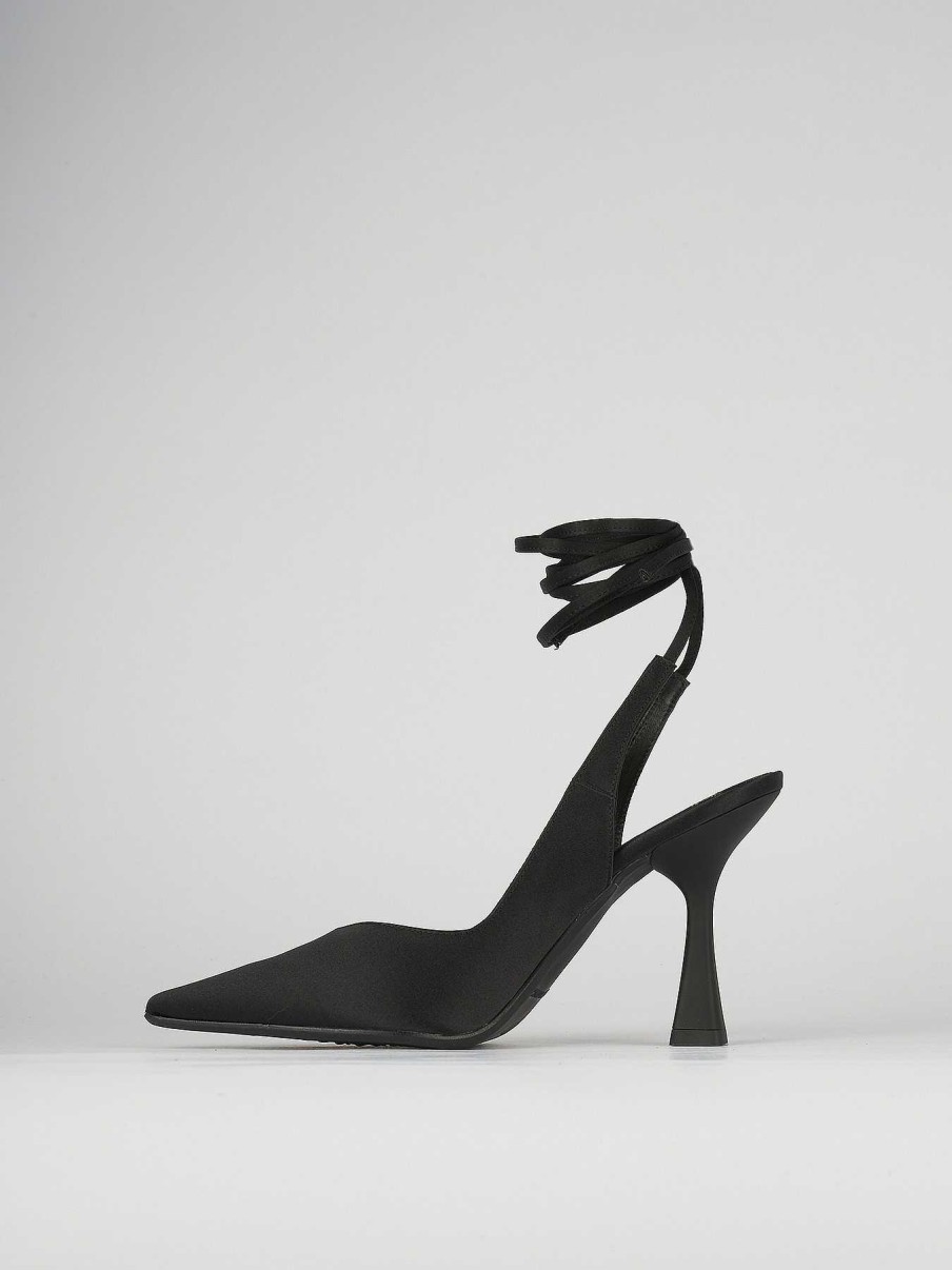 Donna Barca | Decollete Tacco 9 Cm In Raso Nero