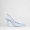 Donna Barca | Decollete Tacco 9 Cm Vernice Azzurra