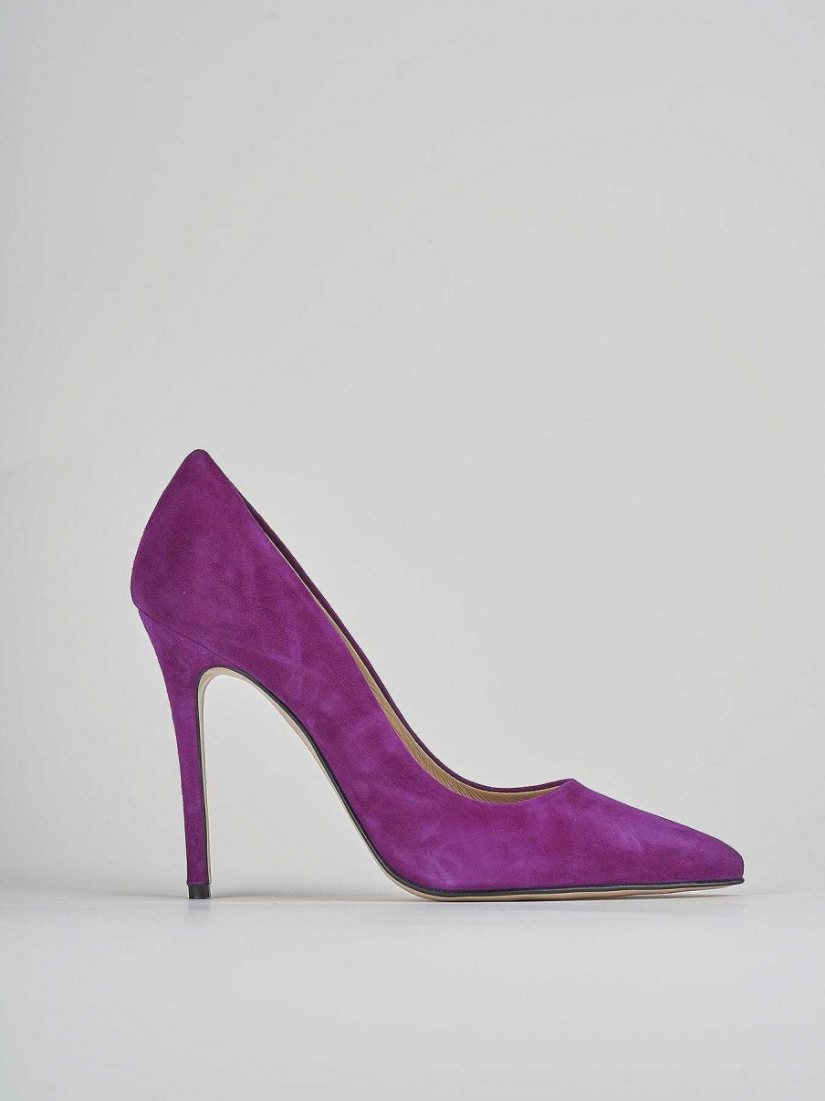 Donna Barca | Decollete Tacco 11 Cm Camoscio Viola