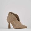 Donna Barca | Stivaletti Tacco Alto Tacco 6 Cm In Camoscio Beige