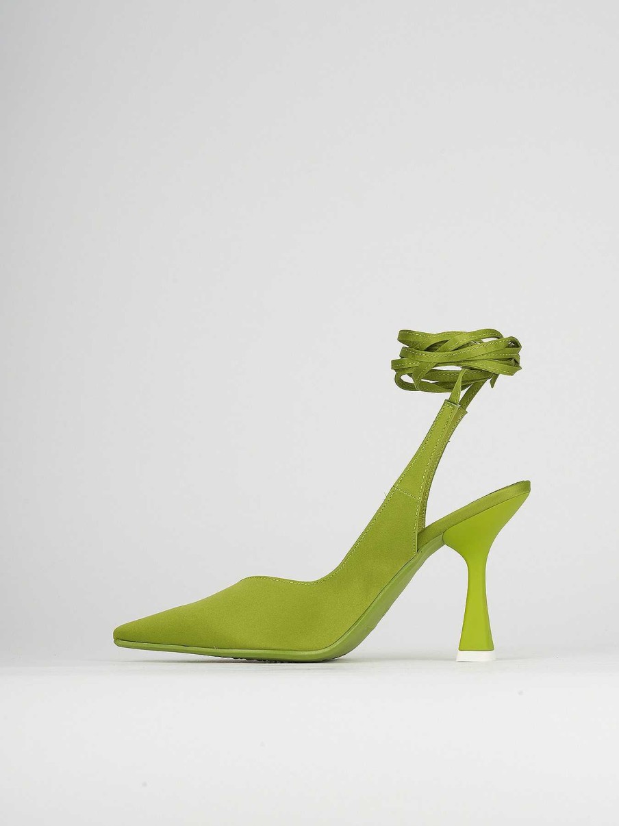 Donna Barca | Decollete Tacco 9 Cm In Raso Verde