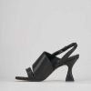 Donna Barca | Sandali Tacco Alto Tacco 7 Cm In Pelle Nera