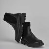 Donna Barca | Stivaletti Tacco Basso Tacco 4 Cm In Pelle Nera