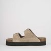 Donna Barca | Pantofole Tacco 2 Cm Camoscio Beige