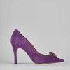 Donna Barca | Decollete Tacco 9 Cm Camoscio Viola