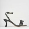 Donna Barca | Sandali Tacco Alto Tacco 5 Cm In Pelle Nera